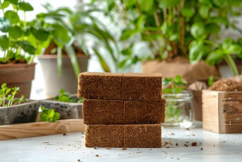 Rows of healthy plants in a greenhouse